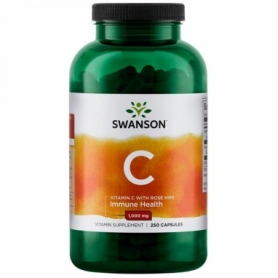 Вітаміни та мінерали Swanson Vitamin C with Rose Hips 1000 мг, 250 caps (100-21-9481331-20)