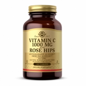 Вітаміни та мінерали Solgar Vitamin C W/Rose Hip 1000 мг, 100 tab (100-23-8776191-20)