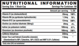 Жироспалювач Nutrex Lipo 6 Black Intense, 60 caps (100-66-4072068-20) - Фото №2