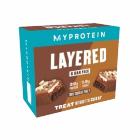 Батончики Myprotein Layered Bar, 12x60 г, Triple Chocolate Fudge (2022-09-0758)