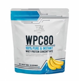 Протеїн Bodyperson Labs WPC80, 900 г, Banana (100-68-8344063-20)