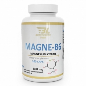 Вітаміни та мінерали Bodyperson Labs Magne B6 800 мг, 100caps (2022-10-2821)