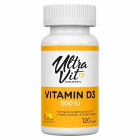 Вітаміни та мінерали VPLab Vitamin D3 600 IU, 120 softgels (2022-10-2902)