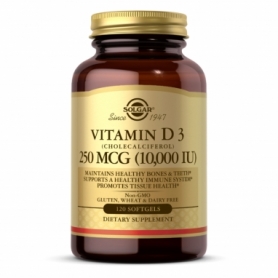 Вітаміни та мінерали Solgar Vitamin D3 250mcg (10 000IU), 120 softgels (100-68-6954216-20)