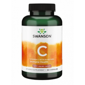 Вітаміни та мінерали Swanson Vitamin C with Rose Hips 1000 мг, 90 caps (100-66-6615636-20)