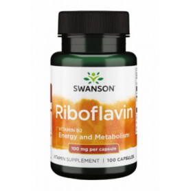 Вітаміни та мінерали Swanson Riboflavin Vitamin B-2 100 мг, 100caps (100-91-5910674-20)