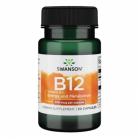 Вітаміни та мінерали Swanson Vitamin B-12 500mcg, 30caps (100-16-6846253-20)