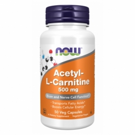 L-карнитин Now Foods Acetyl L-Carnitine 500 мг, 50 vcaps (100-58-5578635-20)