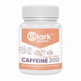 Передтренувальник Stark Pharm Stark Caffeine 200 мг, 100 tabs (100-60-2442985-20)