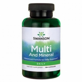 Вітаміни та мінерали Swanson Multi and Mineral Daily, 100 caps (100-70-2743399-20)