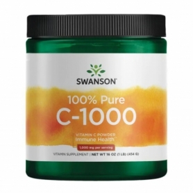 Вітаміни та мінерали Swanson 100% Pure Vitamin C Powder, 454g(16oz) (100-41-6834782-20)