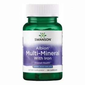 Вітаміни та мінерали Swanson Chelated Multi-Mineral With Iron, 120caps (100-21-4364644-20)