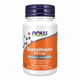 Амінокислоти Now Foods Glutathione 500 мг, 30 vcaps (2022-09-1180)