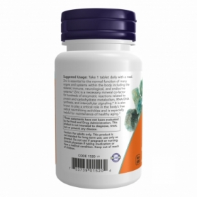 Вітаміни та мінерали Now Foods Zinc Gluconate 50 мг, 250 tabs (2022-10-0045) - Фото №3