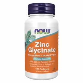 Вітаміни та мінерали Now Foods Zinc Glycinate 30 мг, 120 sgels (2022-10-0048)