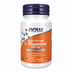 Амінокислоти Now Foods L-Theanine 200 мг, 60 vcaps (2022-10-2090)