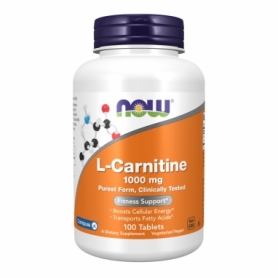 L-карнитин Now Foods Carnitine Tartrate 1000 мг, 100 tabs (2022-10-2540)