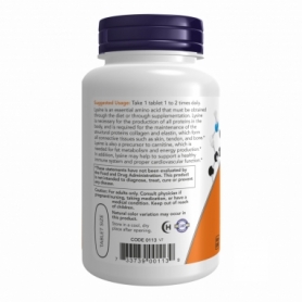Амінокислоти Now Foods L-Lysine 1000 мг, 250 tabs (2022-09-1172) - Фото №3