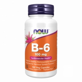 Вітаміни та мінерали Now Foods B-6 100 мг, 100 caps (2022-10-0001)
