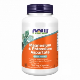 Вітаміни та мінерали Now Foods Magnesium & Potassium Aspartate, 120 vcaps (2022-10-0032)