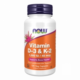 Вітаміни та мінерали Now Foods Vitamin D3+K2 1000 IU, 120 vcaps (100-52-9428809-20)