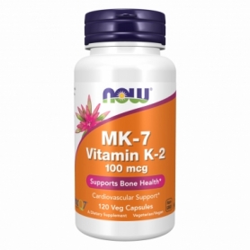 Вітаміни та мінерали Now Foods Vitamin K-2 (MK7) 100 mcg, 120 vcaps (2022-10-2061)