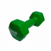 Гантель для фітнесу вінілова SNS зелена, 4 кг (12351)
