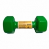 Гантель для фітнесу вінілова SNS зелена, 4 кг (12351) - Фото №2