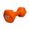 Гантель для фітнесу вінілова SNS помаранчева, 5 кг (12682)