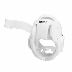 Шлем для карате с защитной маской SMAI WKF белый (SM B132) - Фото №2