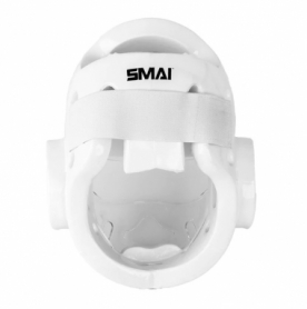 Шлем для карате с защитной маской SMAI WKF белый (SM B132) - Фото №3