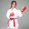 Кимоно для карате SMAI Inazuma Gi с лицензией WKF белое с красной вышивкой (U-INAZ)