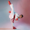 Кимоно для карате SMAI Inazuma Gi с лицензией WKF белое с красной вышивкой (U-INAZ) - Фото №3