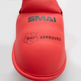 Защита для ног (голень + стопа) SMAI WKF красная (SM P102) - Фото №3