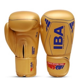 Перчатки боксерские Green Hill Super Star (лицензия IBA) золотые