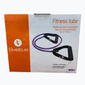 Эспандер трубчатый для фитнеса Sveltus Medium фиолетовый, в коробке (SLTS-3902) - Фото №5