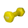 Гантель для фітнесу вінілова SNS жовта, 2 кг (12669)
