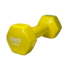 Гантель для фітнесу вінілова SNS жовта, 4 кг (12673)