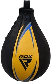 Пневмогруша боксерська RDX 2Y Boxing Speed Ball Leather Multi Yellow/Blue + кріплення (2SBL-S2YU) - Фото №2