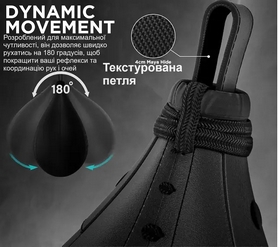 Пневмогруша боксерська RDX F6 Kara Speed Ball + кріплення Matte Black (2SBR-F6MB) - Фото №3