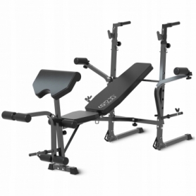 Лава для жиму зі стійками 4FIZJO Ultra з партою Скотта Black (P-5905973402590)