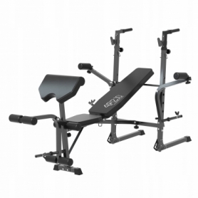 Лава для жиму зі стійками 4FIZJO Ultra з партою Скотта Black (P-5905973402590) - Фото №5