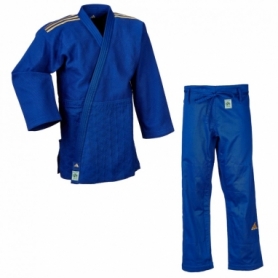 Кімоно для дзюдо Adidas Champion 3 IJF Eco синє із золотими смугами
