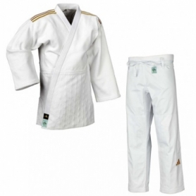 Кімоно для дзюдо Adidas Champion 3 IJF Eco біле із золотими смугами
