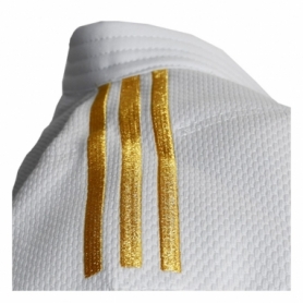 Кімоно для дзюдо Adidas Champion 3 IJF Eco біле із золотими смугами - Фото №5