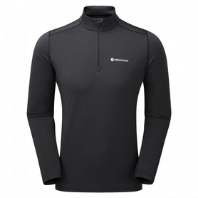 Термокофта чоловіча Montane Dart Thermo Zip Neck чорна (MDTZNBLA)