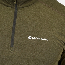 Термокофта чоловіча Montane Dart Thermo Zip Neck зелена (MDTZNKEL) - Фото №2