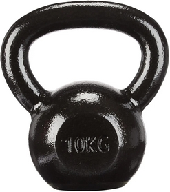 Гиря чавунна Toorx Black з гумовою підставкою, 10 кг (KGV-10)