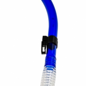 Трубка для дайвінгу Marlin Dry Lux Blue / Trans (214040) - Фото №3