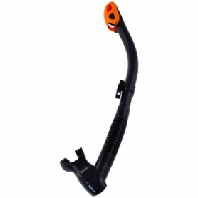 Трубка для дайвінгу Marlin Dry Lux Black/Orange пряма гофра (214039)